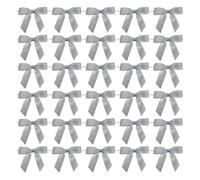 60 mini lazos de cinta para manualidades, lazos de Navidad para dulces, etiquetas de bebidas, bolsas de regalo, lazos prefabricados, dijes de vino, bodas, fiestas de cumpleaños, decoraciones de bolsas