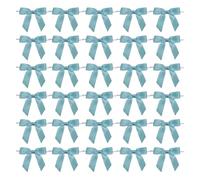 60 mini lazos de cinta para manualidades, lazos de Navidad para dulces, etiquetas de bebidas, bolsas de regalo, lazos prefabricados, dijes de vino, bodas, fiestas de cumpleaños, decoraciones de bolsas