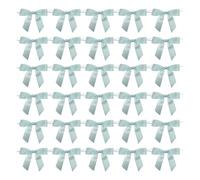 60 mini lazos de cinta para manualidades, lazos de Navidad para dulces, etiquetas de bebidas, bolsas de regalo, lazos prefabricados, dijes de vino, bodas, fiestas de cumpleaños, decoraciones de bolsas
