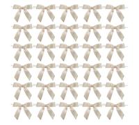 60 mini lazos de cinta para manualidades, lazos de Navidad para dulces, etiquetas de bebidas, bolsas de regalo, lazos prefabricados, dijes de vino, bodas, fiestas de cumpleaños, decoraciones de bolsas