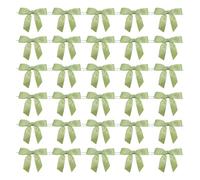 60 mini lazos de cinta para manualidades, lazos de Navidad para dulces, etiquetas de bebidas, bolsas de regalo, lazos prefabricados, dijes de vino, bodas, fiestas de cumpleaños, decoraciones de bolsas