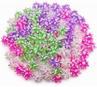 60 mini lazos de regalo de estrella, lazos adhesivos de 2 pulgadas para envolver regalos, regalos de Navidad y manualidades (4 colores: blanco, verde, rosa, morado)