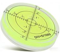 60 mm Nivel Burbuja Redonda, Mini Nivel Espíritu Universal con Escala, Medición de Diámetro Inclinometro Nivel Pequeño Precisión Portátil, para Caravanas Cámara Plataforma Plano Equilibrio Medición