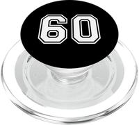 60 Number Sixty Team Sports Diseño gráfico a juego Varsity PopSockets PopGrip para MagSafe