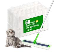 60 paños de barrido en seco XL resistentes para trapeador Swiffer Sweeper XL - Recambios desechables para fregona seca para mascotas Swiffer XL - Recambios de almohadilla gruesa para fregona seca