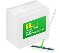 60 paños gruesos y resistentes XL para trapeador Swiffer Sweeper XL, repuesto de trapeador seco desechable XL para mascotas, recambios de paño seco multisuperficie para limpieza de suelos
