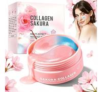 60 Parches Ojos Antiarrugas Para Bolsas Y Ojeras, Eye Patches Para Ojeras Y Arrugas, Parches De Ojos Con Flores De Cerezo Y Colágeno, Colágeno Eye Patch Anti-Aging, Unisexo