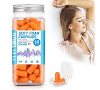 60 Pares Tapones Oido Espuma, Tapones Para Dormir con SNR de 38 dB, Protección Auditiva, Tapones Para Oidos, Roncar, Ruido de Construcción, Aviones, Trabajo, Aaprendizaje, Viajes, Naranja