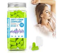 60 Pares Tapones Oido Espuma, Tapones Para Dormir con SNR de 38 dB, Protección Auditiva, Tapones Para Oidos, Roncar, Ruido de Construcción, Aviones, Trabajo, Aaprendizaje, Viajes, Verde