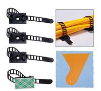 60 Pcs Bridas para Cables Clips de Cable Ajustable Abrazaderas Autoadhesivas de Cable Organizador para Cables para Coche/TV/Casa Nylon Negro, Viene con un raspador doméstico y un paño de limpieza