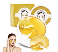 60 Pcs Mascara Para Los Ojos,Parches Ojos, Hydrogel Eye Pads,MáScaras Antienvejecimiento Para Ojos,Parches Para Los Ojos Con ColáGeno Y áCido HialuróNico,Reducen Efectivamente Arrugas Y Bolsas, Gold