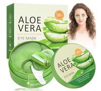 60 PCS Parches Ojos Bolsas y Ojeras,áloe vera Parches Ojos,Atenuar Las Ojeras y Las Bolsas De Los Ojos y Mejorar Las LíNeas Finas,Hidratante Anti Edad,y Hacer Que La Piel De Esté Firme,Hidratada