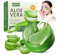 60 PCS Parches para Ojos con Colágeno y Aloe Vera, Mascarilla Antiedad para Ojeras y Bolsas, Reduce Arrugas y Líneas Finas, Reafirma e Ilumina el Contorno de Ojos, Hidratante y Aliviar La Fatiga