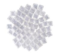 60 Pcs Reuable Ice Cubes White Clear Plastic Ice Cube to Keep Our drinks such as Lemon Wine Water Cool Longer Pretty for Party Wedding Filled With Pur