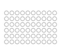 60 Pcs Stainless Steel Flat Washer Kit, 6 mm ID 9 mm OD Precision Washers with Smooth Surface and Accurate Thickness for Bearings Gears Screws Maintenance Hardware Set (4807-0609-0500)