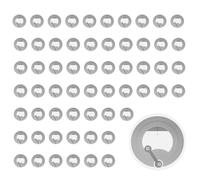 60 pegatinas NFC para etiquetas, programables NFC Ntag213, 144 bytes de memoria NFC, tarjetas NFC NFC de 25 mm para todos los dispositivos NFC de fácil acceso, más de 100.000 borrados, distancia de