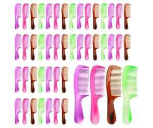 60 peines para el cabello envueltos individualmente, peinetas desechables para el cabello conjunto de peines coloridos a granel para refugio de hotel, hogar de ancianos sin hogar, iglesia de caridad