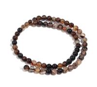 60 perlas de piedra natural, perlas de ágata, perlas de piedras preciosas para enhebrar, perlas redondas sueltas con agujero, joyas artesanales, perlas naturales, para manualidades, pulseras,