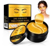 60 Piezas 24k Gold Parches Ojos, Parches Oculares De ColáGeno, Hidratada Contorno De Ojos Mascarilla, Para Las Antiojeras, Reafirmar La Piel, Reducir Bolsas Y Arrugas