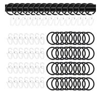 60 Piezas 32 mm Argolla de Metals para Cortinas, Metala Anills Cortinas Ganchos, Anills de Cortin de Metals, Anillas Cortin Metal, Anillo de Cortina de Metals, para Dormitorio, Salón y Baño