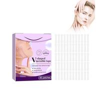 60 Piezas Cinta De Lifting Facial En Forma De V, Pegatinas De Estiramiento Facial Face Lift Tape Invisible Lift Adhesivo Facial,Cinta De Elevación De Cara Instantánea Para Ocultar Las Arrugas Faciales
