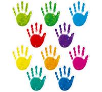60 Piezas Coloridas con Huellas de Manos, Acentos de Manos, tablones de anuncios, decoración de Aula en 10 Colores, proyectos, Suministros para Fiestas para niños, Estudiantes, Regreso a la Escuela