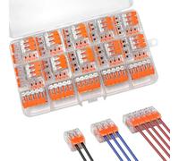 60 Piezas Conectores Electricos Rapidos, Conector Rapido, Fichas de Empalme Electrico, Bornes de Conexion Electrica Accesorios Eléctricos para Electrodomésticos