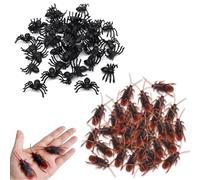 60 Piezas Cucaracha Juguete Simulación Arañas, Cucarachas de Broma, Accesorios de Broma para Halloween Inocentes, Cucaracha Juguete Simulación, para Niños y Adultos