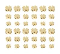 60 Piezas Cuentas Espaciadoras Doradas de Aleación, 14k | Bolas Lisas para Bisutería, Uso en Collar y Diadema, Acabado Seguro, Piezas Sueltas