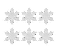 60 piezas de adornos colgantes de acrílico con forma de copo de nieve navideño de 4,5 cm para decoración del hogar, fiestas y bodas.