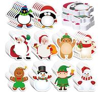 60 piezas de notas adhesivas de Navidad, lindo bloc de notas autoadhesivas, divertidos para niños, colorido bloc de notas de Navidad para Navidad, invierno, vacaciones, oficina, hogar, escuela, estudio, fiesta, suministros de regalos