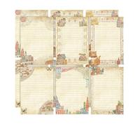 60 piezas de papel con membrete de flores retro de 8.5 x 11 pulgadas, papel de felicitación vintage para escribir en casa, para bodas, escuela, impresión, invitación de fiesta de cumpleaños