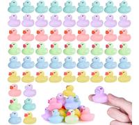60 Piezas de Patitos de Baño de Colores Pastel, Mini Set de Patitos de Goma con Sonido, Juguetes de Baño Flotantes para Niños, para Bañera, Ducha, Decoración de Cumpleaños, Fiesta, Regalo