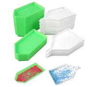 60 Piezas Diamond Painting Bandeja de Apilable e Entrelazado,Bandejas de Pintura Diamantes,Arte de Diamante Bandeja,Bandeja de Diamantes DIY,para Manualidades, Joyas, Contenedores Arte de Uñas