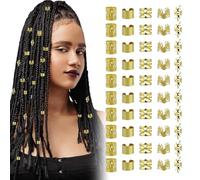 60 Piezas Doradas Para El Cabello Para Trenzas,joyas Para El Cabello,pinzas Para Pulseras Para Accesorios De Rastas,pinzas Para El Cabello Para Rastas,para Hombres,mujeres,niñas