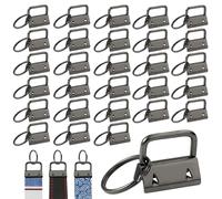 60 Piezas Hardware para Llavero Hardware de Muñeca 25mm Llavero de Hardware de Pulsera Metal Clips Herrajes para Cierre de Cordón para Manualidades de Tela de Cordón de Bricolaje(Negro)