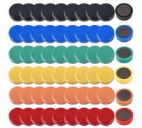 60 Piezas Imanes Pizarra Magnetica,6 Colores Imanes Pequeños Redondo,Minijarrones Magnéticos para Nevera para Oficina, Calendarios, Pizarras, Mapas