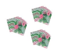 60 Piezas Impresión De Servilletas Fuentes Del Partido Del Flamenco Servilleta De Fiesta Tropical Favores De Fiesta De Hawai Decoración Hawaiana Regalos Banquete Hojas El Verano