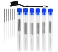 60 Piezas Impresora 3D Agujas Limpieza Boquillas con 6 tamaños(0.16 mm, 0.2 mm, 0.4 mm, 0.5 mm, 0.6 mm, 0.8 mm),Juego Limpieza Boquillas,Limpiador Agujas Acero inoxidable
