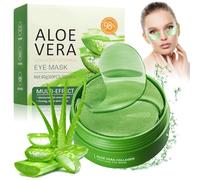 60 Piezas Mascarilla Ojos Aloe Vera, Parches Hidratantes Frescos | Alivia bolsas y fatiga. Hidrata y nutre el contorno de ojos. Parches refrescantes ideales para uso diario.