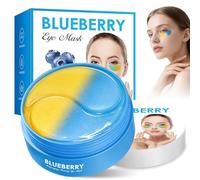 60 Piezas Mascarilla para Ojos de Arándano, Mascarilla Hidratante Antiarrugas para Ojeras y Bolsas, Aliviar La Fatiga y Reafirmar La Piel