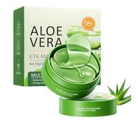 60 Piezas Parches de Aloe Vera para Ojos - Mascarillas Hidrogel Antioleras, Parches Hidratantes Ojeras y Arrugas - Hidratante, Calmante & Reafirmante, Suave,Para Hombre & Mujer