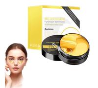 60 Piezas Parches Ojos Bolsas y Ojeras, Máscara de Ojos de Colágeno, Parches Ojeras y Bolsas 24K de Oro, para Mujer y Hombre,Efecto Lifting, Antiojeras, Anti Edad, Hinchazón