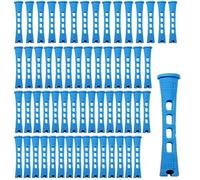 60 Piezas Pequeño Tamaño Rulos Pelo, 0.9 * 8.3cm, azul | Heatless Hair Curlers Kit, Rodillos Permanentes, Rizos Naturales, Varillas de Espuma Suave, Para Cabello Largo y Corto