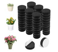 60 Piezas Pies para Macetas Invisibles, Antideslizante Elevadores Invisibles para Maceteros con Adhesivo, Evitar arañazos en el Suelo,para Macetas para Macetas Pequeñas,Medianas Y Grandes(Negrao,3cm)