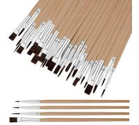 60 Piezas Pinceles Pintura Acrilica Pinceles Planos Y Redondos para Cuerpo Rostro Piedras Y Lienzo para Artistas Adultos Y Niños