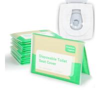 60 Piezas Protector WC Desechable - Cubierta de Asiento de Inodoro Impermeable e Higiénica, Adaptador WC Niños Portátil para Viajes y Baño Portátil Infantil 43x35,5 cm
