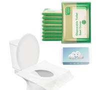 60 Piezas Protector WC Desechable, Cubiertas Desechables WC, Fundas Asiento Inodoro Desechables, Portátil Fundas Asiento Inodoro, Ideal para Avión, Asientos de Viaje, Baño Público y Campamento
