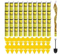60 Piezas trampas para Moscas, 40X Atrapa Moscas Tiras y 20X Trampa para Mosquitos Amarillo en Total, Atrapa Mosquitos Insectos