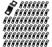 60 Piezas U-abrazaderas de Tubos de 6mm Abrazaderas Metalicas para Tubos Mini Acero Inoxidable Clip 2 Agujero para Sistema de Fijación Cables Tubos Pared Alambres de Cercas